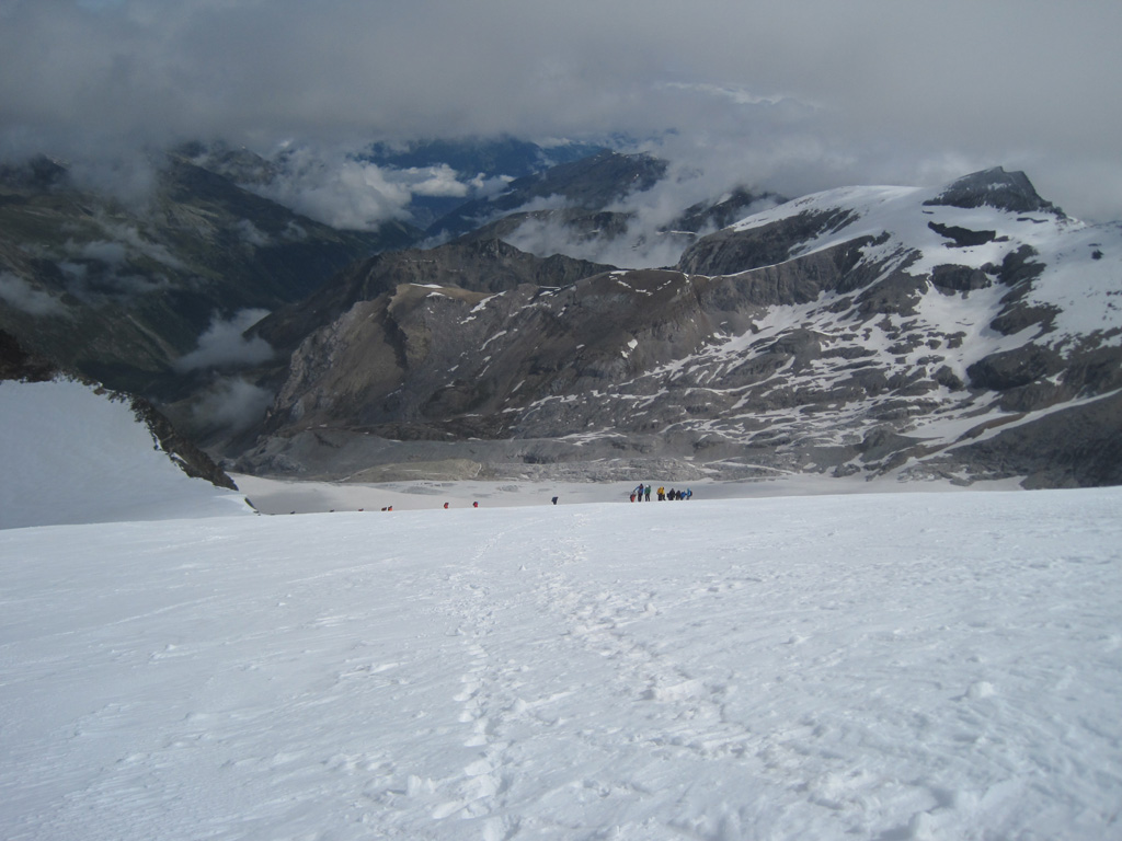 Aufstieg zum Bishorn über den Turtmanngletscher